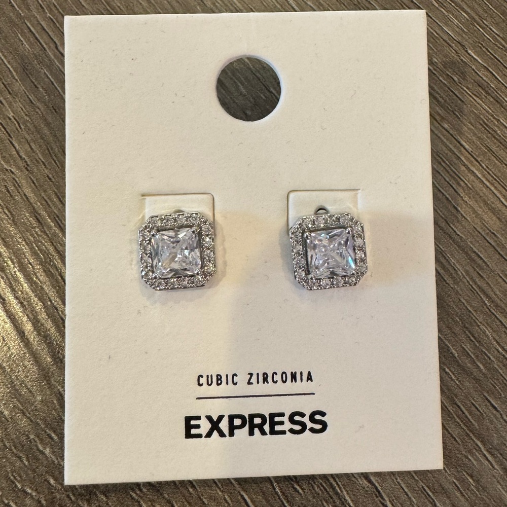 Express Halo Cubic Zirconia Earrings